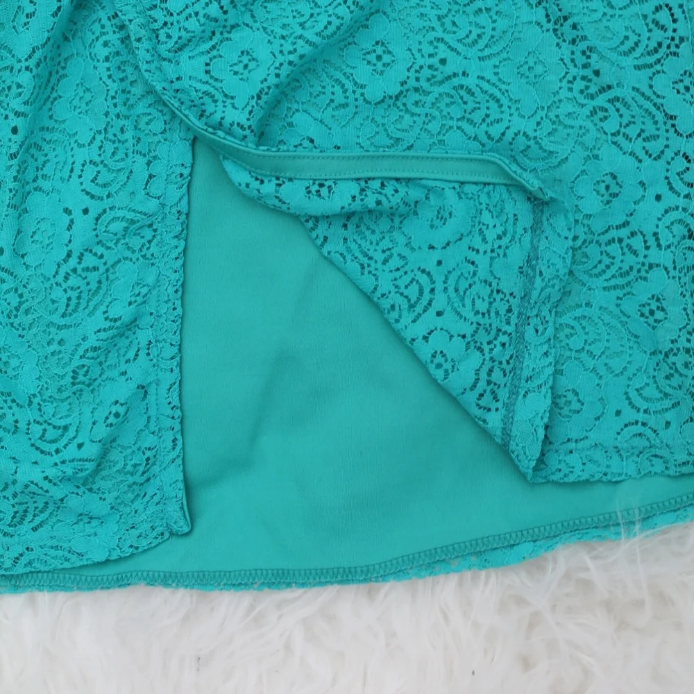 Aqua Lace‎ Crop Top Summer